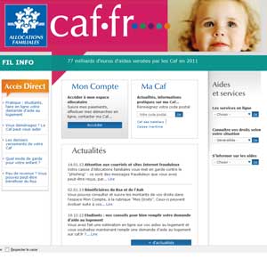 www.caf.fr Caisse d'Allocations Familiales CAF